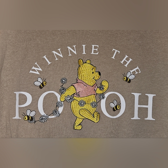 Women's Winnie The Pooh Tan Embroidered Crewneck - Picture 2 of 4
